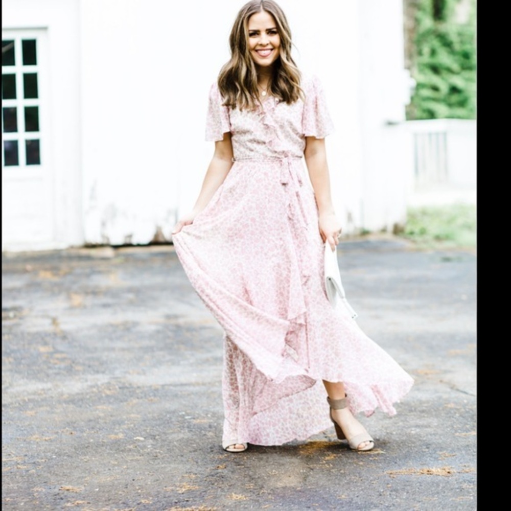 Gal meets Glam floral wrap maxi dress size 12 
Discontinued